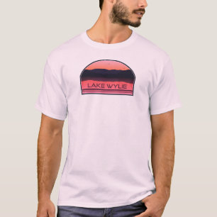 T-shirt Lac Wylie Caroline du Nord Sunrise rouge