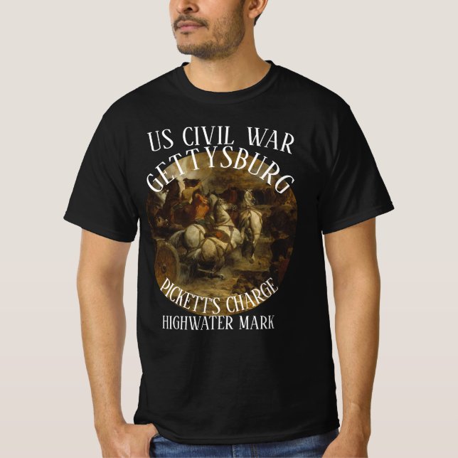 T-SHIRT L'ACCUSATION DE GETTYSBURG US CIVIL WAR PICKETT (Devant)
