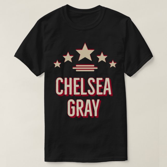 T-shirt lacets gris de Chelsea las vegas (Design devant)