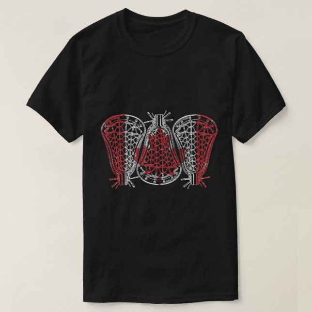 T-shirt Lacrosse Canada Drapeau Lacrosse Joueuse Hommes Fe (Design devant)
