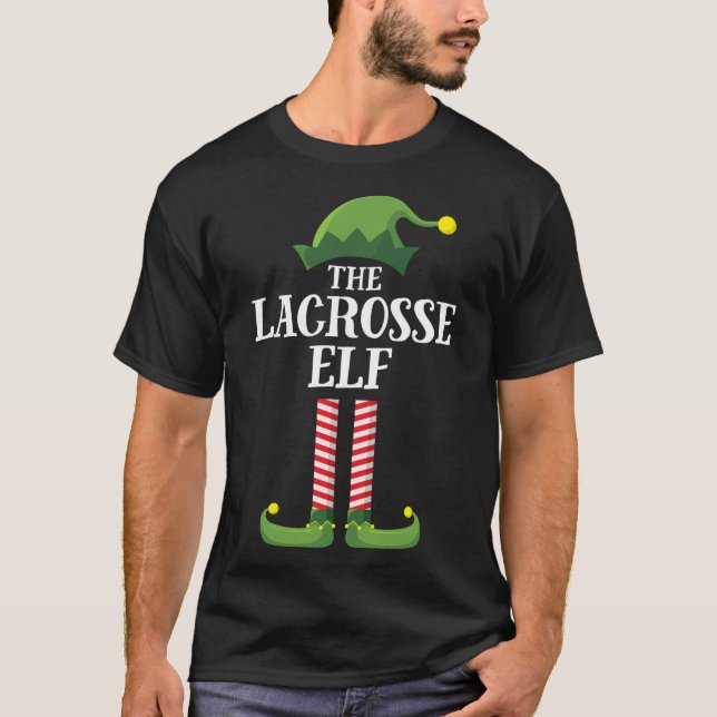 T-shirt Lacrosse Elf Matching Famille Groupe Noël (Devant)