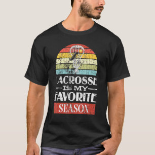 T-shirt Lacrosse Est Mon Joueur De Saison Favorite Entraîn
