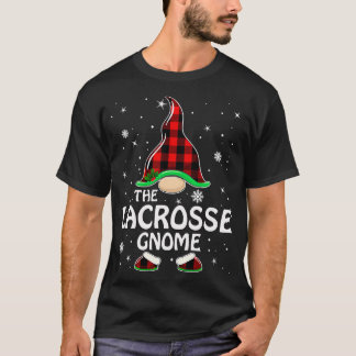 T-shirt Lacrosse Gnome Buffalo Plaid Matching 3