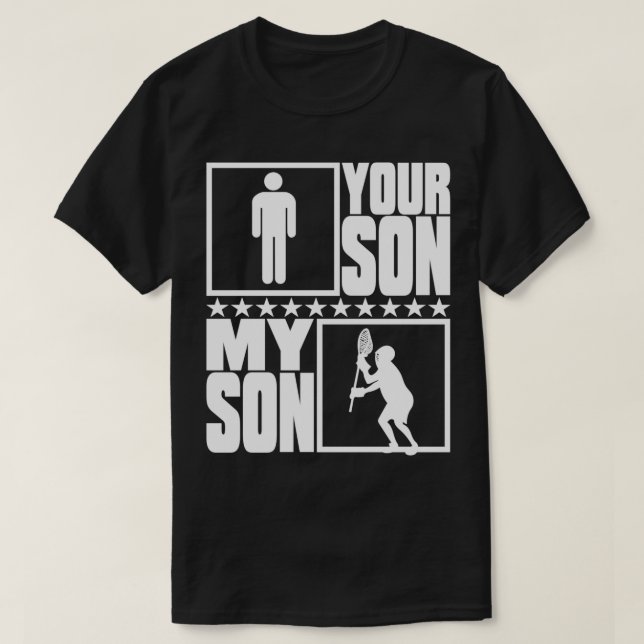 T-shirt Lacrosse Goalie Maman ou Papa Cadeau Mon Fils vs T (Design devant)