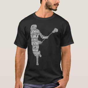 T-shirt Lacrosse Joueur Jeunes Enfants Hommes Garçons
