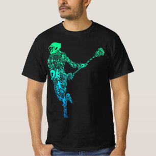 T-shirt Lacrosse Joueur Jeunes Hommes Garçons Enfants
