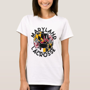 T-shirt Lacrosse Joueur Maryland drapeau Crap Lax Lacrosse