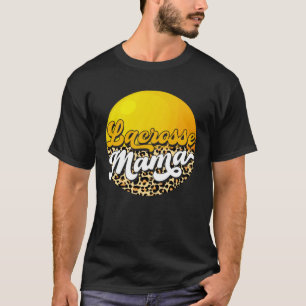 T-shirt Lacrosse léopard Fête des mères Maman Maman Sport