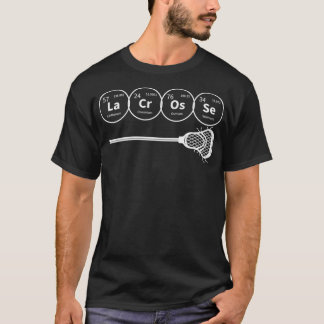 T-shirt Lacrosse Tableau périodique des éléments Cadeau de
