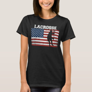 T-shirt Lacrosse Vêtements Us Drapeau Lâcheuse Lacrosse