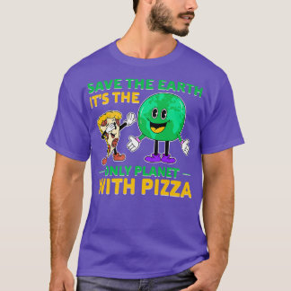 T-shirt L'activiste de l'environnement Pizza Lover Tee Drô