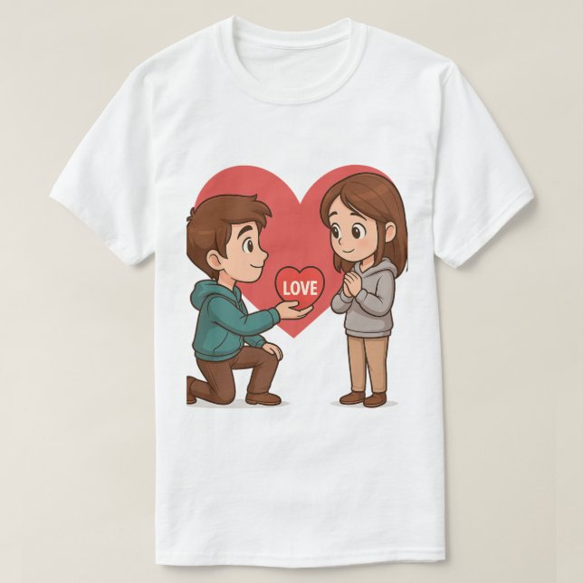 T-shirt Ladka aur ladki dil (Design devant)