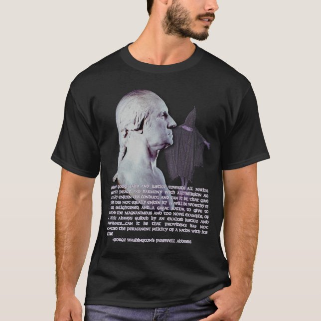 T-shirt L'adresse d'adieu de George Washington (Devant)