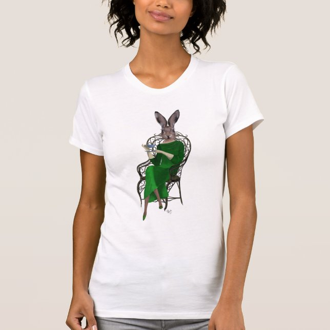T-shirt Lady Bella Rabbit Prendre du thé 2 (Devant)