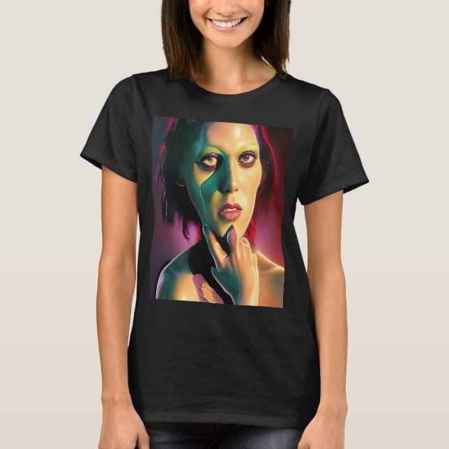 T-shirt Lady Frankenstein Scary Monster Halloween Favori (Devant)