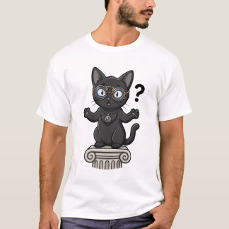 T-shirt Lady Justice Black Cat Philosophie & Droit