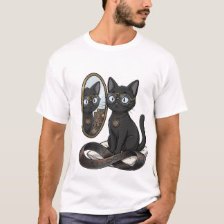 T-Shirt Lady Justice Black Cat Philosophie & Droit