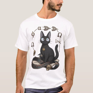 T-Shirt Lady Justice Black Cat Philosophie & Droit