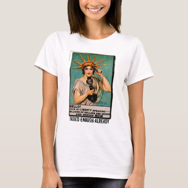 T-shirt Lady Liberty Nous avons besoin de millions mainten (Devant)