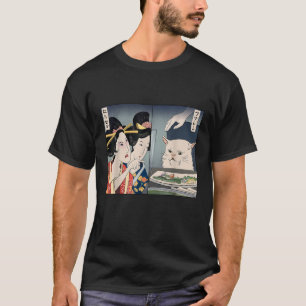 T-shirt Lady Yelling At Cat Memes Traditionnel Japonais T 