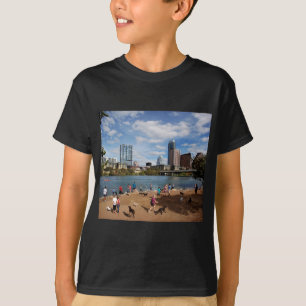 T-shirt Ladybird Lake Dog Park Austin Texas Skyline