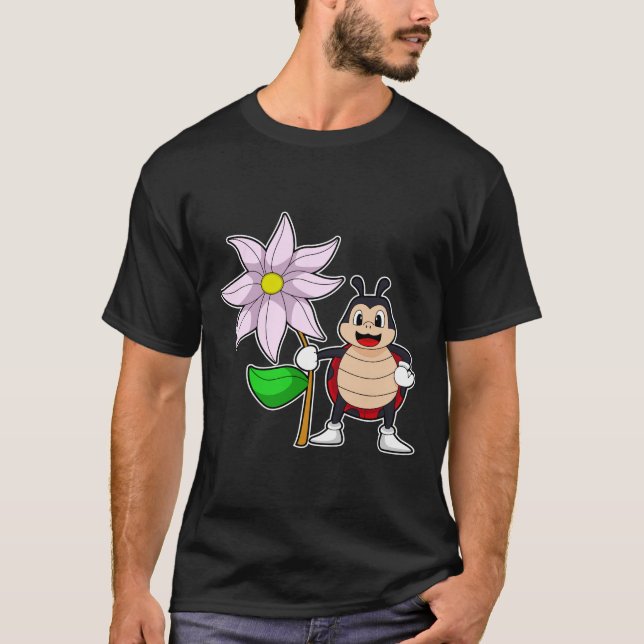 T-shirt Ladybug avec Flower.PNG (Devant)