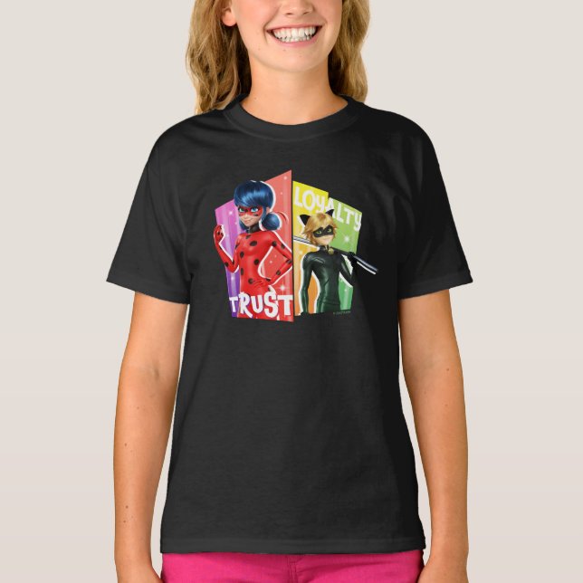 T-shirt Ladybug & Cat Noir | Confiance et fidélité (Devant)