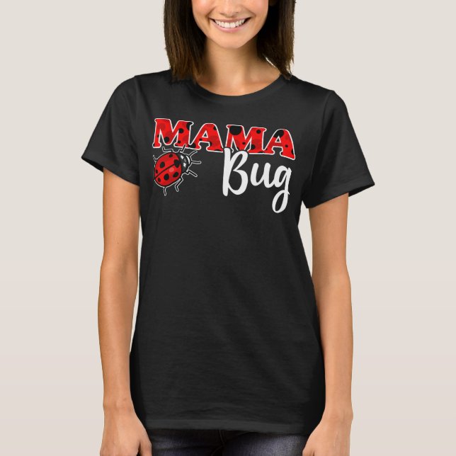 T-shirt Ladybug Maman de l'anniversaire Fille Fête des Mèr (Devant)