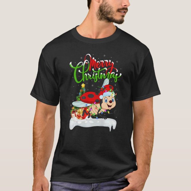 T-shirt Ladybug  Xmas Decorations Santa Ladybug Christmas (Devant)