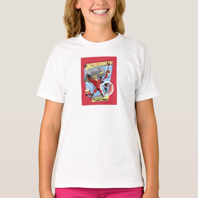 T-shirt L'affiche d'action incroyable Disney (Devant)