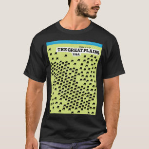 T-shirt L'affiche de voyage de Great Plains USA.