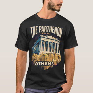 T-shirt L'affiche de voyage vintage du Parthénon Athènes G