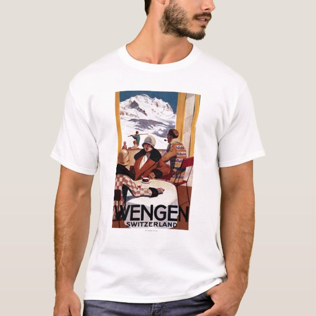 T-shirt L'affiche promotionnelle de club incliné (Devant)
