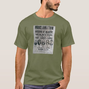 T-shirt L'affiche Recherchée de bande de James