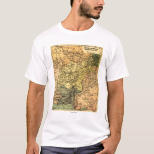 T-shirt L'Afghanistan et la carte environnante de pays