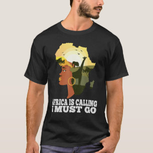 T-shirt L'Afrique appelle le continent de la carte africai