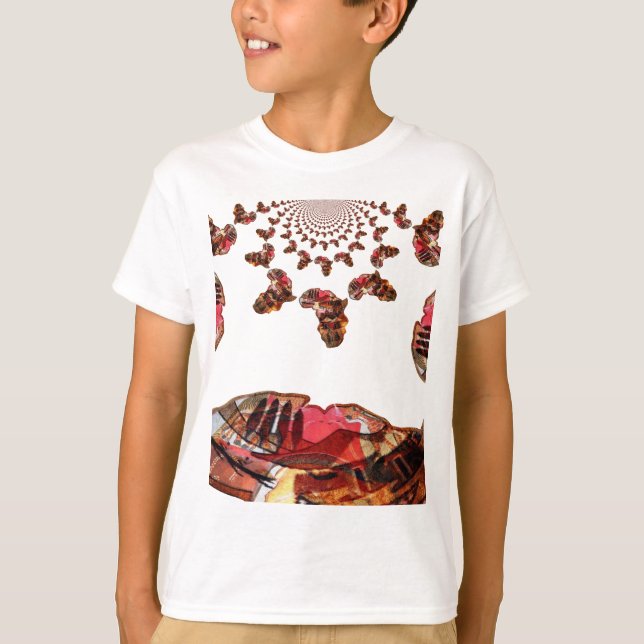 T-shirt L'Afrique en mouvement : Carte Kaleidoscope (Devant)