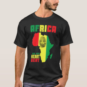 T-shirt L'Afrique est mon coeur Love Africa Carte African 