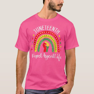 T-shirt L'agent de voyage JunetDix fêter la liberté noire
