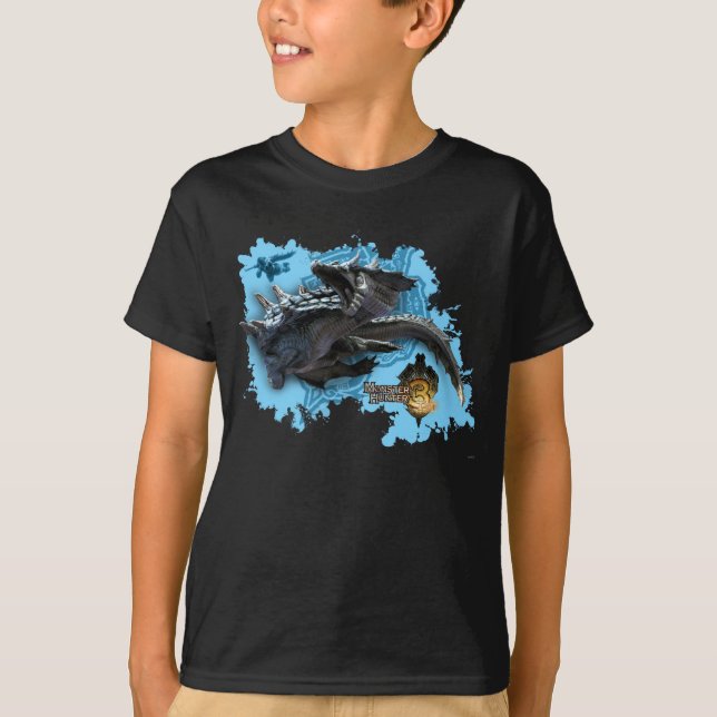 T-shirt Lagiacrus pourchasse Hunter (Devant)