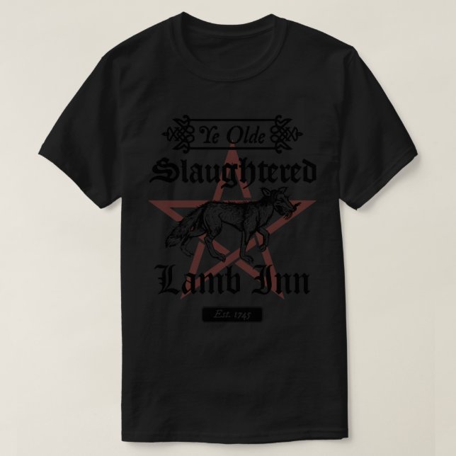 T-shirt L'agneau abattu Inn An American Werewolf in L (Design devant)