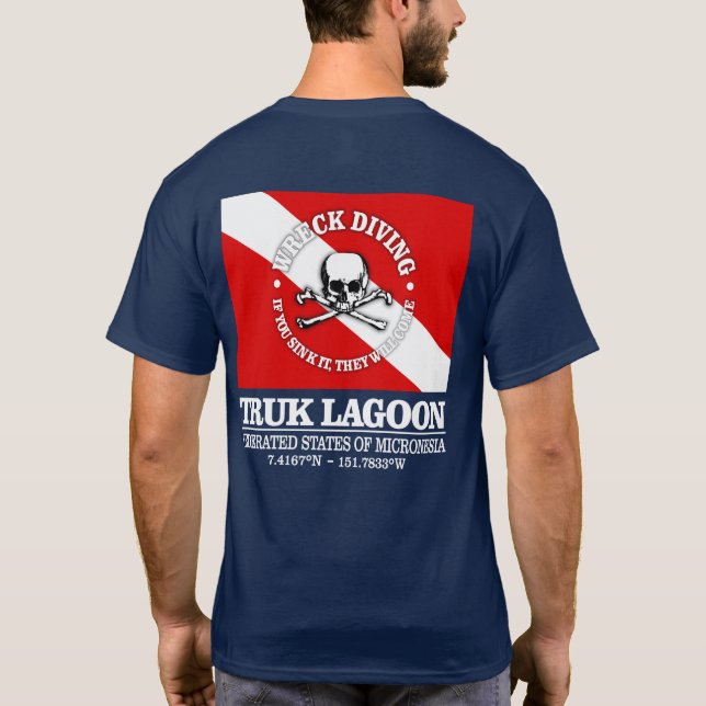 T-shirt Lagon de Truk (meilleures épaves) (Dos)
