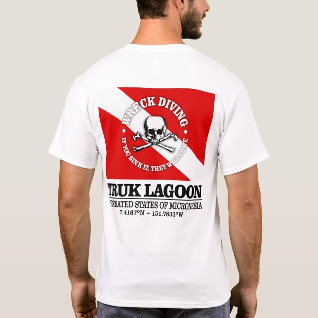 T-shirt Lagon de Truk (meilleures épaves) (Dos)