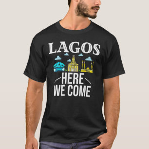 T-shirt Lagos Nigeria City Trip Skyline Carte Voyage