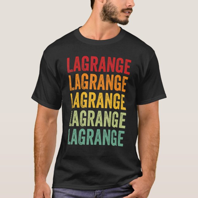 T-shirt LaGrange County Indiana Rainbow Text Design (Devant)