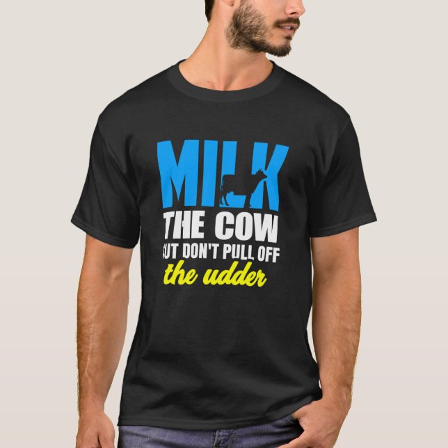 T-shirt L'agriculture du lait la vache n'arrache pas la va (Devant)