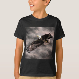T-shirt L'aigle des chauves-souris américain vole dans les