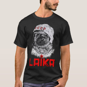 T-shirt Laika Le CCCP Russie Soviétique Super Space Rocket