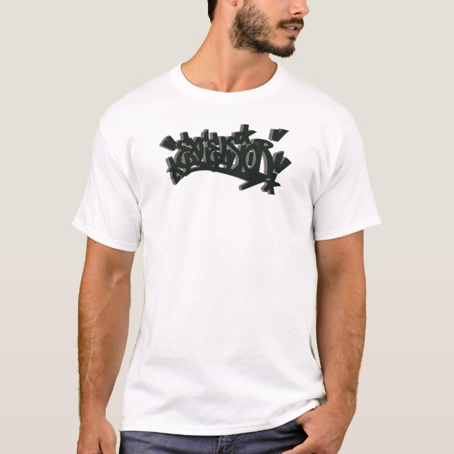 T-shirt Laine de bois pièce en t "d'étiquette d'OG" (Devant)