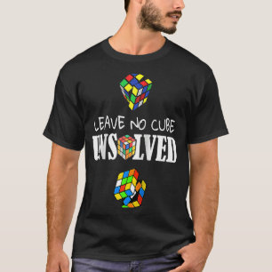 T-shirt Laisser aucun cube non résolu Vitesse Cubing Math 